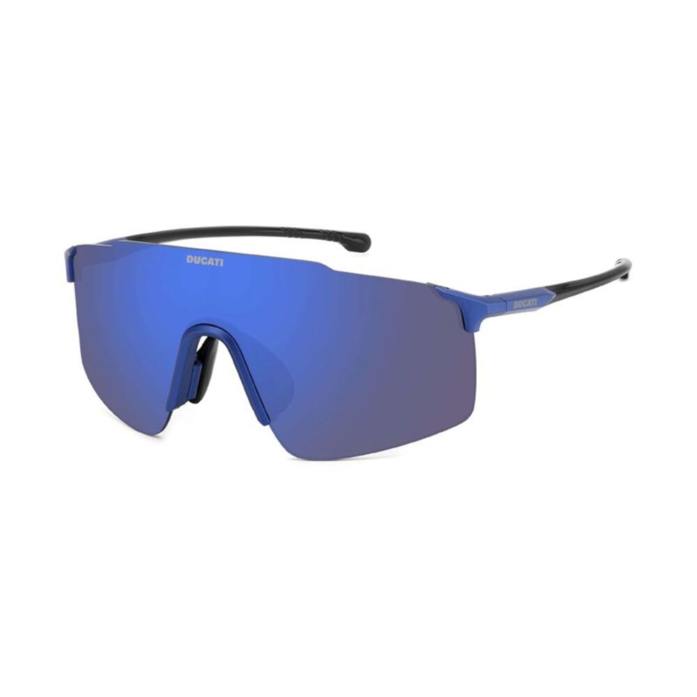 Carrera Ducati Sunglasses Shield Semi Rim, Blue Metal Frame and Blue Sky Mirror